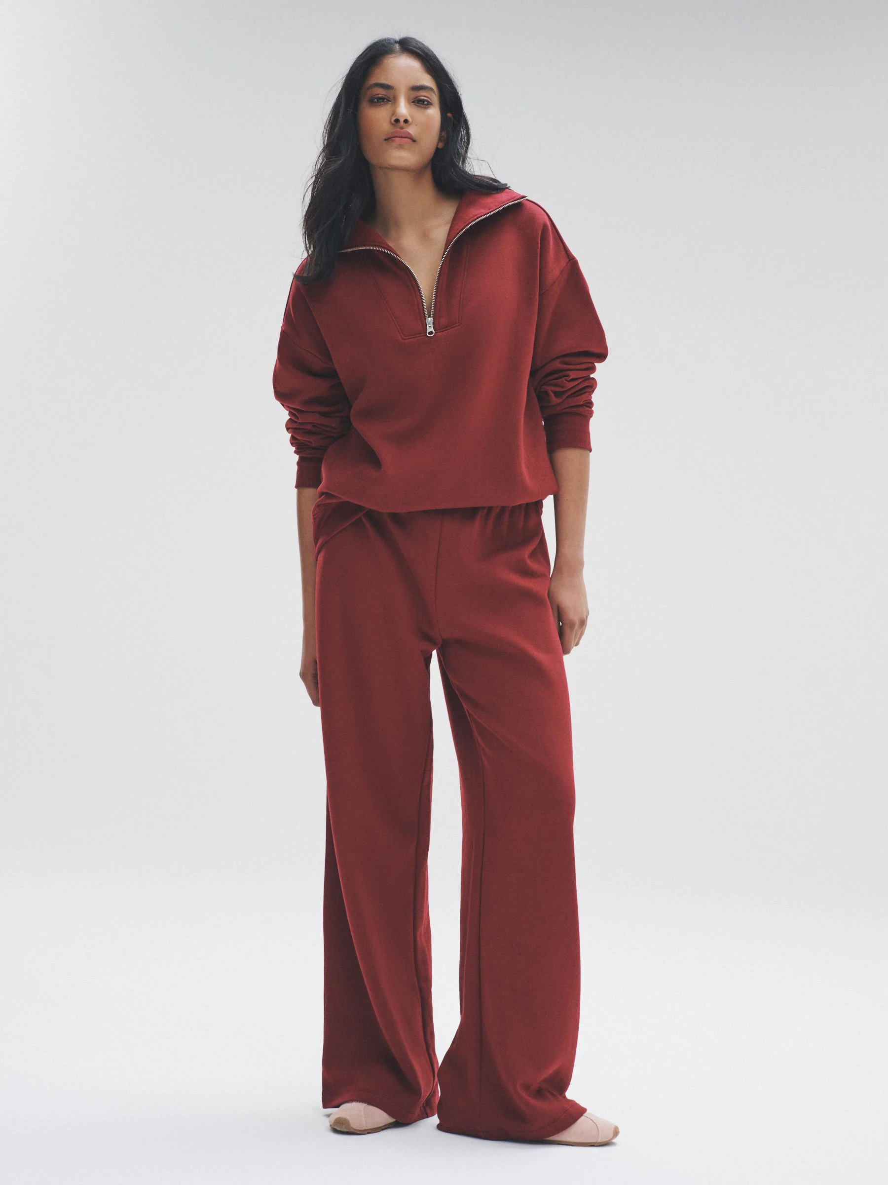 Rood/bruin - The Set 2 Pack Joggingbroeken met wijde pijpen