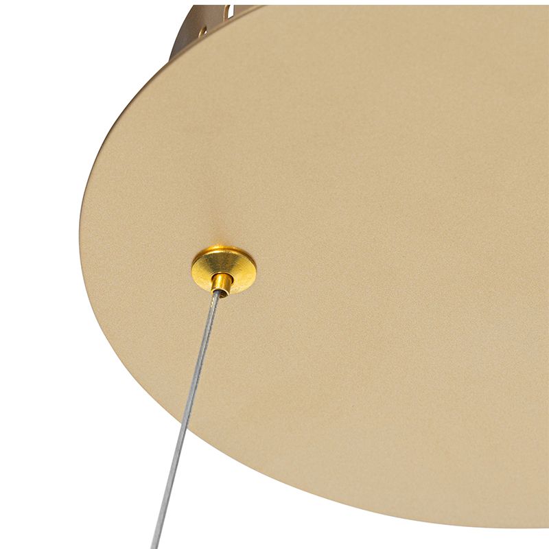 Design hanglamp goud 40 cm incl. LED 3-staps dimbaar - Anello