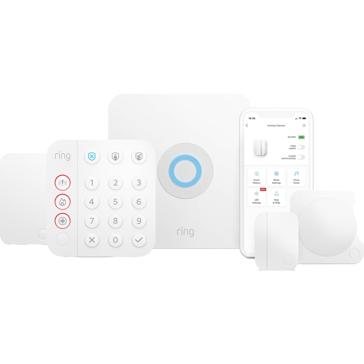 Ring Alarm Security sikkerhetssett i fem deler (2. gen.)