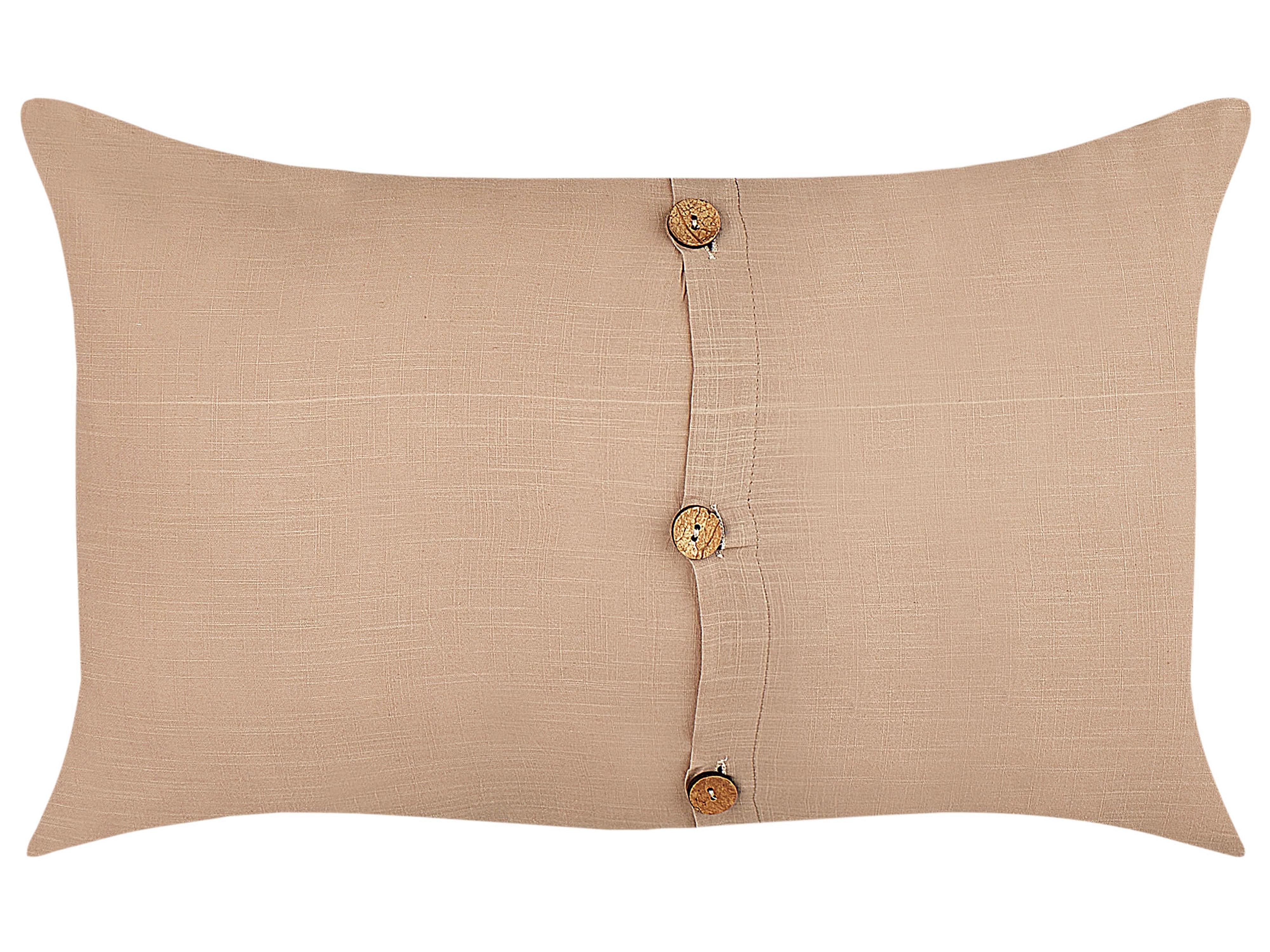 Set van 2 sierkussens BANORI Linnen 30 x 50 cm Beige effen