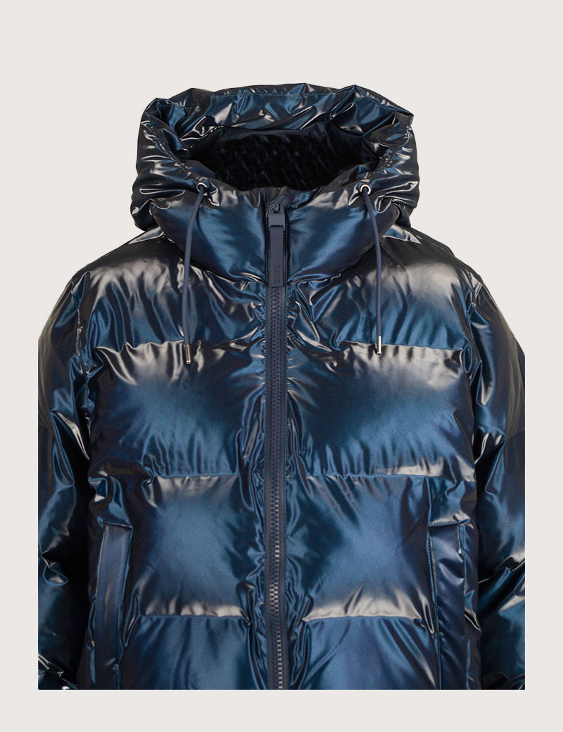 RAINS DOUDOUNE FEMME PUFFER JACKET ALTA BLEU METAL