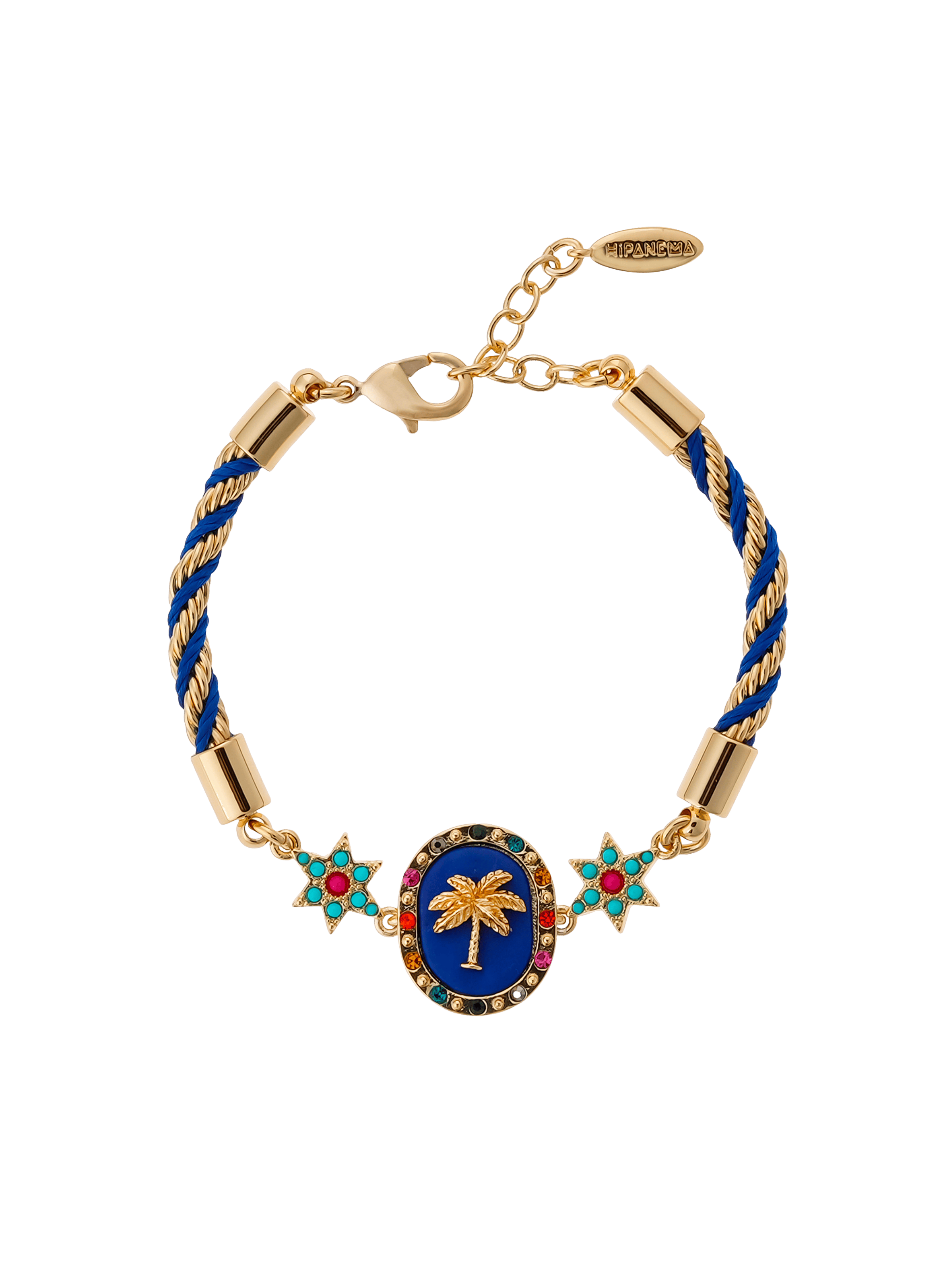 REVERY - Bracelet chaîne en laiton et fils de polyester | Multicolore