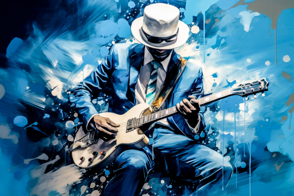 Akustikbild BLUE MUSIC 100x150cm, 7kg