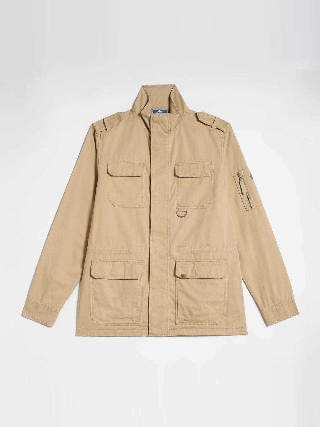 Veste Homme Esprit Saharienne Coton Biologique Beige