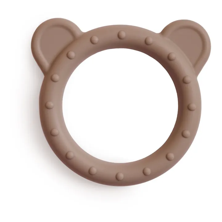 Mushie Anneau de dentition en silicone | Nude