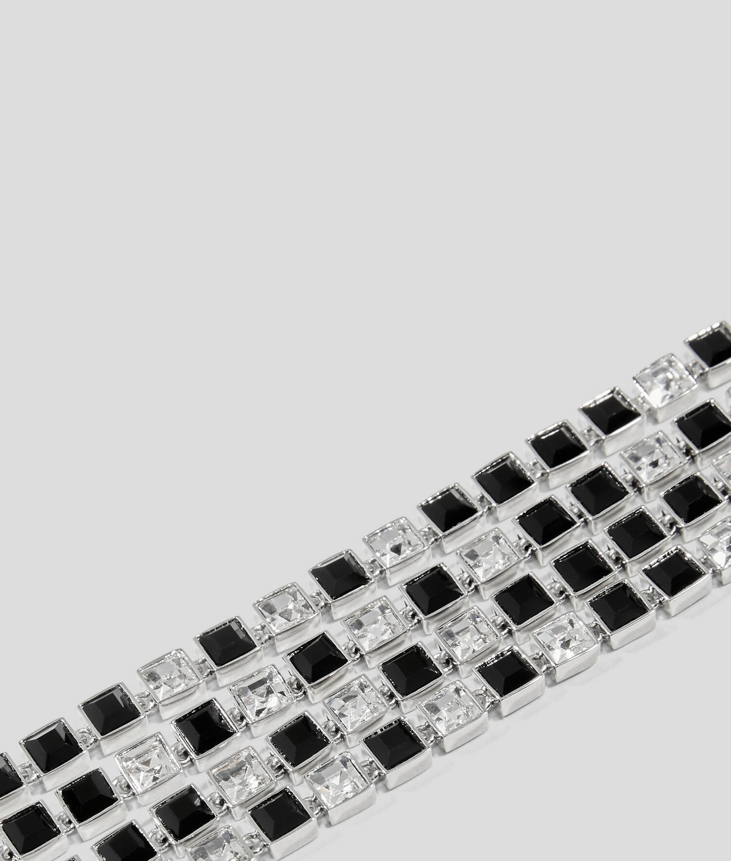Bracelet de cristaux superposés - Argent