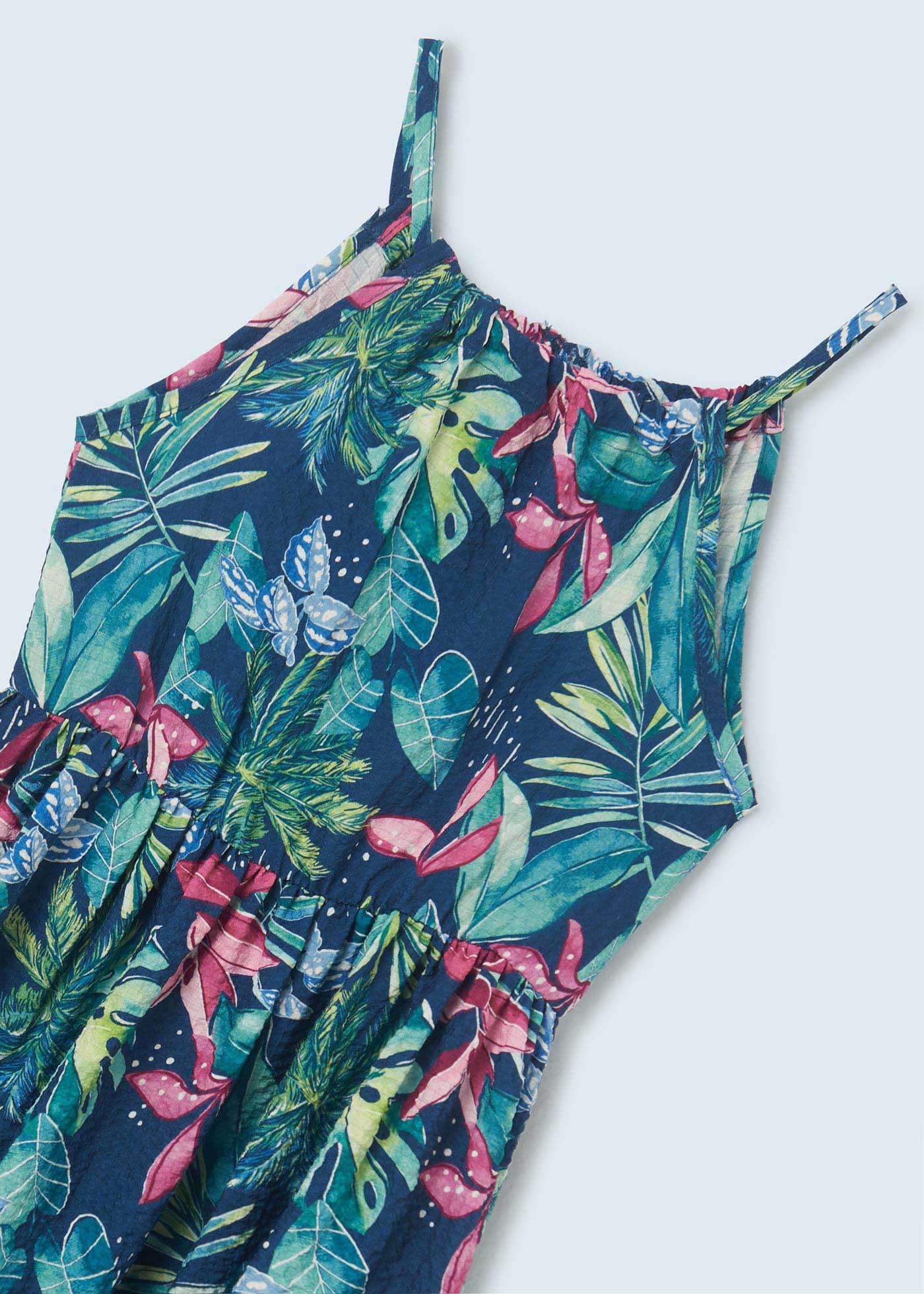 Vestido estampado com detalhe vazado para meninas