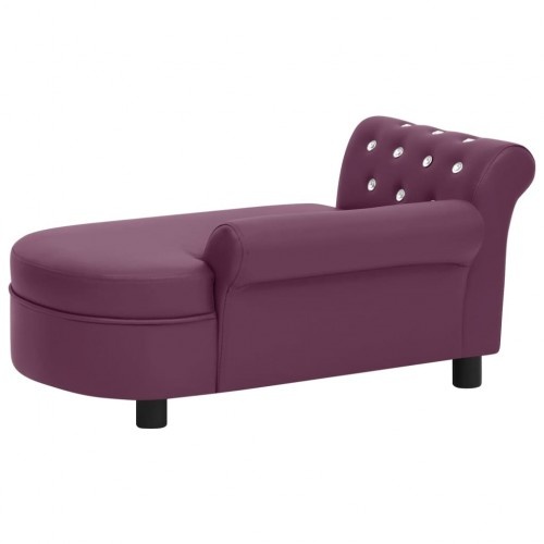 sofá oval roxo para cães vidaxl