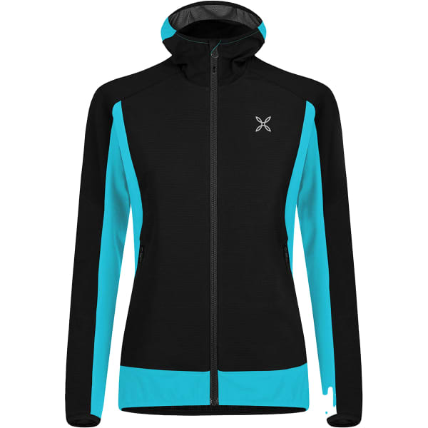 Veste softshell MONTURA PREMIUM WIND HOODY JACKET W BLACK/TURQUOISE