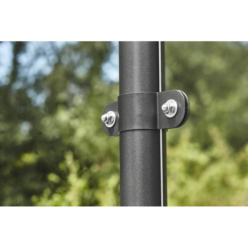 Abris vélos dôme 6 vélos + 2 scooters / motos Modèle suivant à fixer sur l'abri initial - Coloris gris anthracite RAL 7021