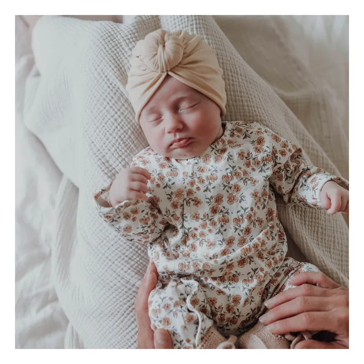 Bonjour Little Combinaison à pied Calipoppy Coton Bio | Beige