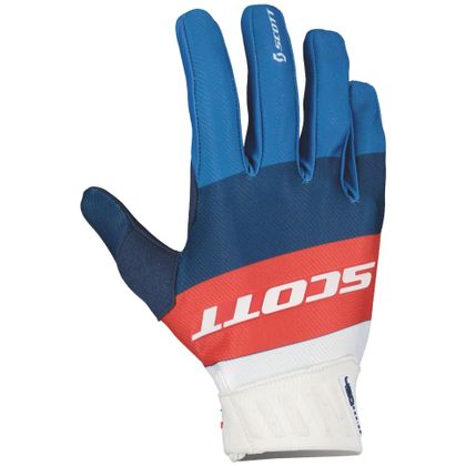 Gants cross Scott 450 ANGLED 2023 - Bleu / Rouge