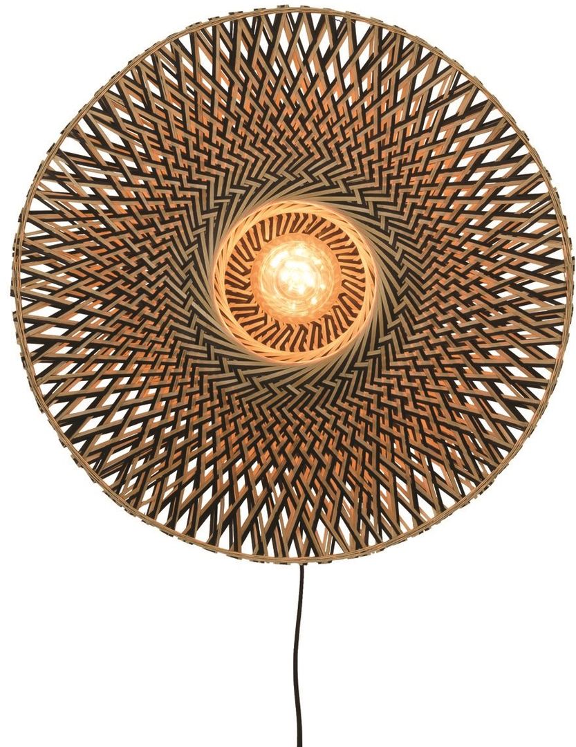 Good&Mojo Bali Wandlamp Naturel, Zwart