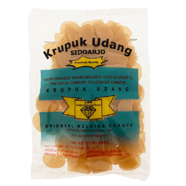 Golden Diamond Kroepoek Udang 2x3cm (ongebakken) 250g