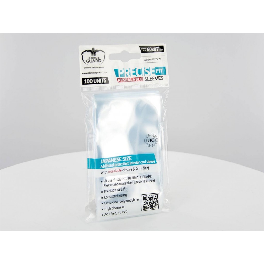 100 Pochettes Refermables Precise-Fit - Format Japonais - Transparent