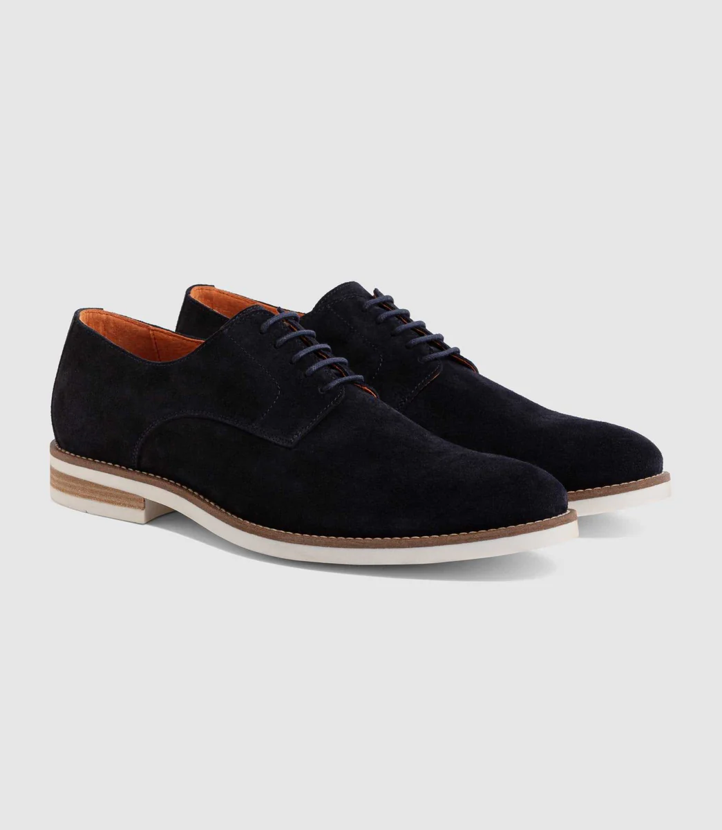 Derby suede marine 