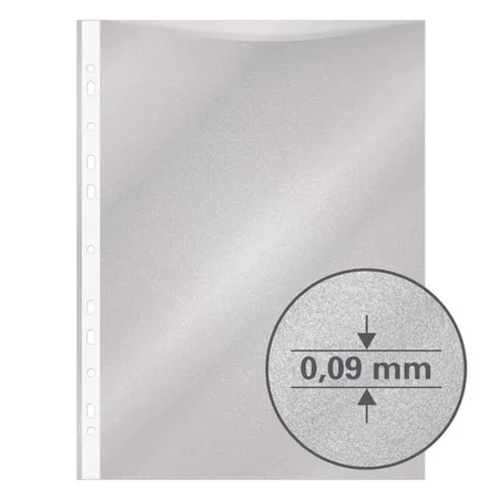 Primus Premium Prospekthüllen DIN A4, genarbt, 90my, 100 Stück