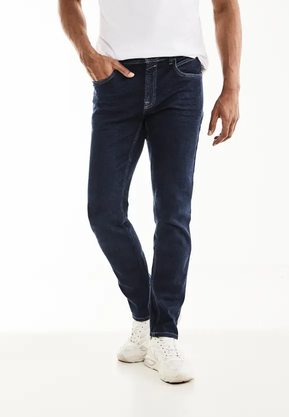 Regular Fit Jeans - dark blue rinsed wash