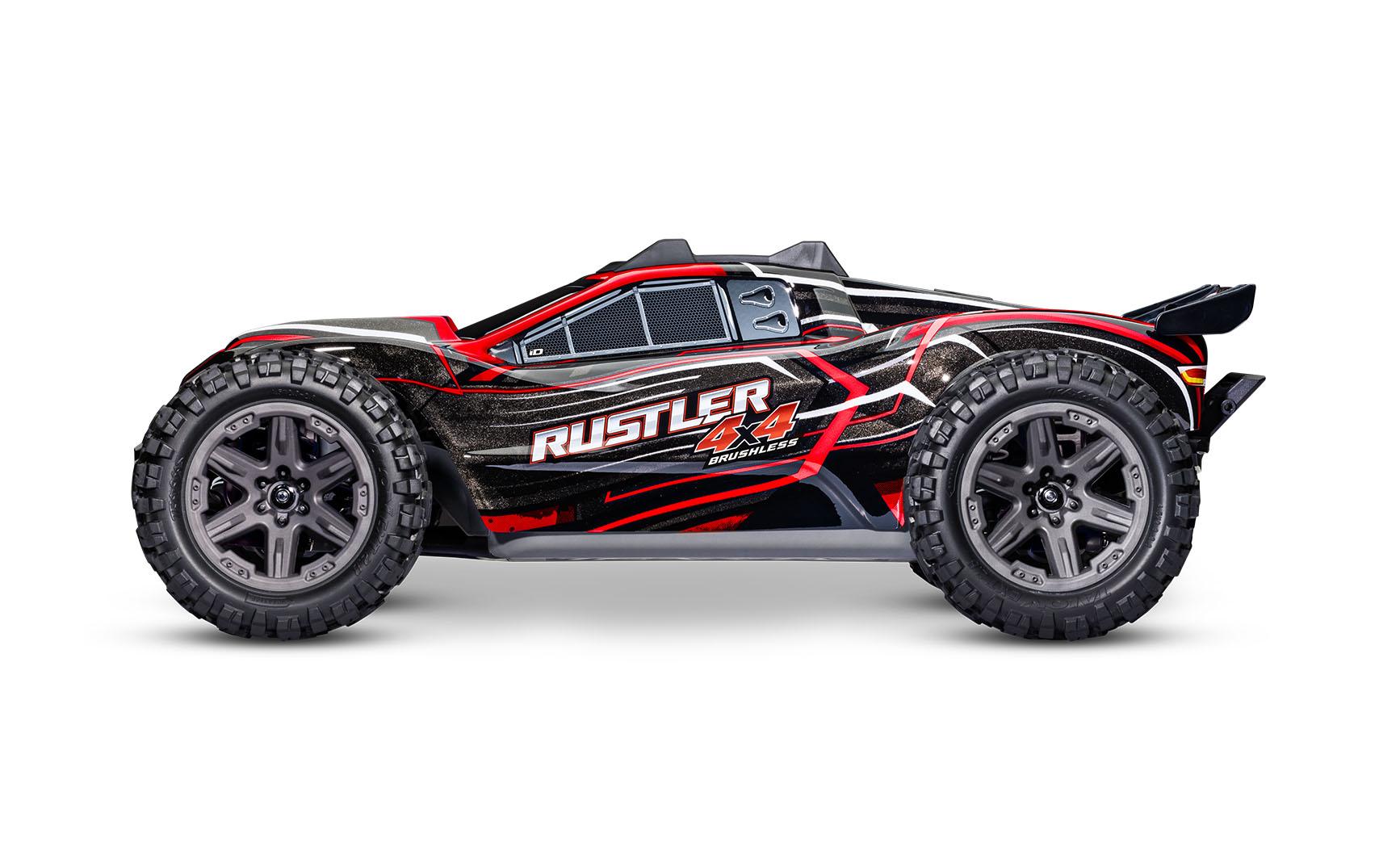 Stadium Truck Rustler 4x4 BL-2s Rot, ARTR, 1:10<br>Robuster 4WD Brushless Stadium Truck