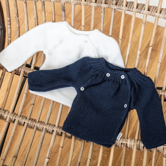Lot 2 brassières   Blanc/Marine        0-1 mois   de               P'tit Bisou Petit Prix