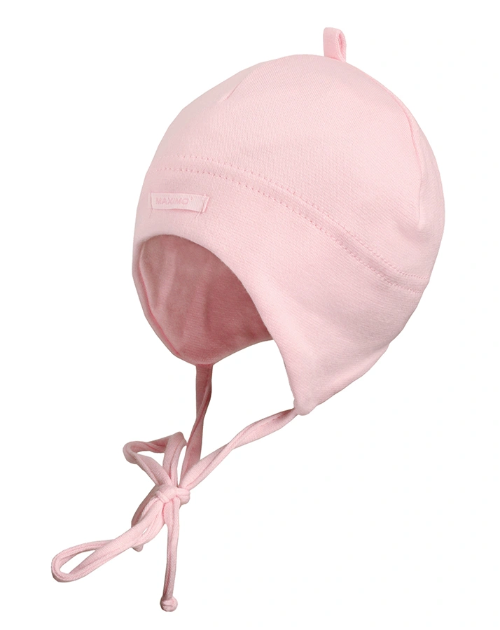 Jersey-Mütze BASIC mit Ohrenschutz in rosa
