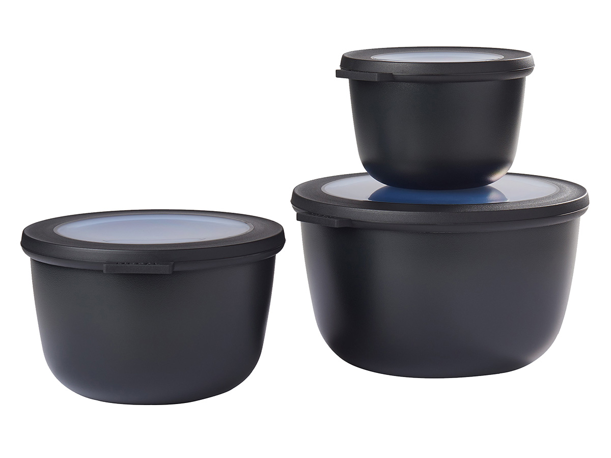 Mepal Cirqula 3-delige set ronde XL vershouddozen - Black