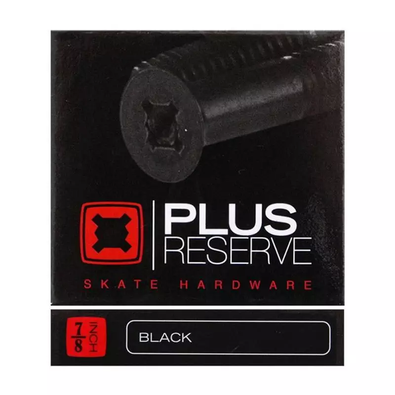 Visserie Skateboard PLUS Reserve Visserie Jeu De 8 0.875 Pouce Black