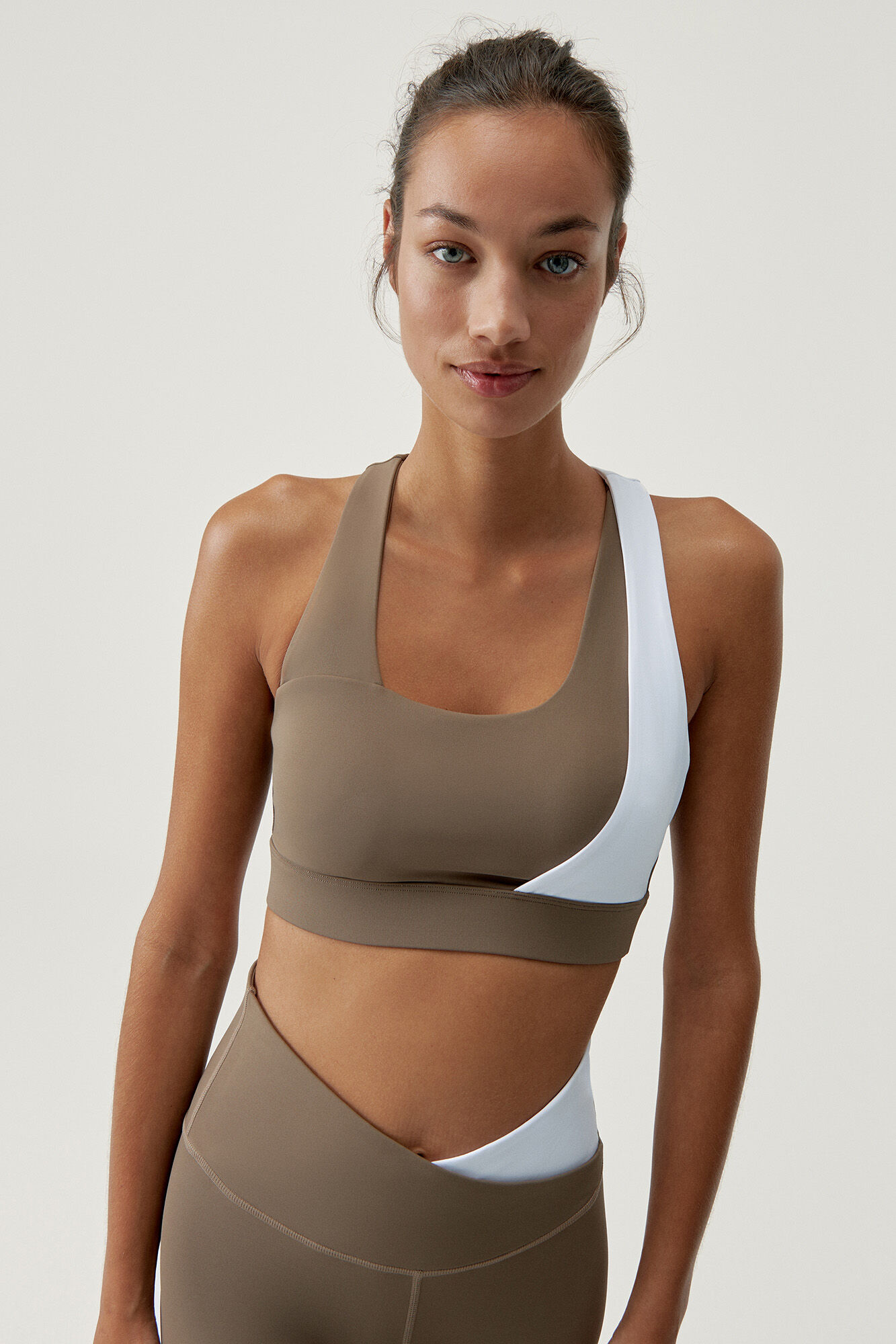 Top Cleo Fossil/Branco - nude