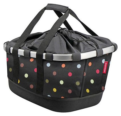 Panier de Porte-Bagage Klickfix Bikebasket GT Uniklip Pois