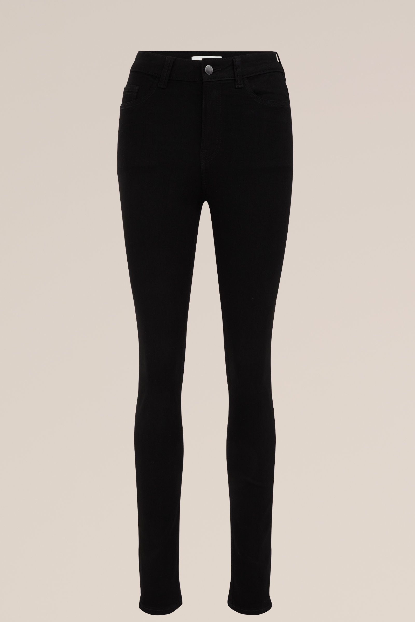 high rise skinny jeans met stretch Blue Ridge Zwart