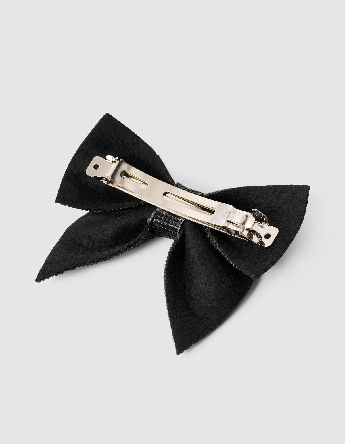 Strass Strik Haarclip Zwart
