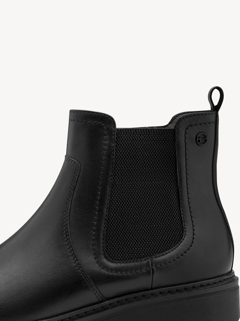 Leren Chelseaboot - zwart