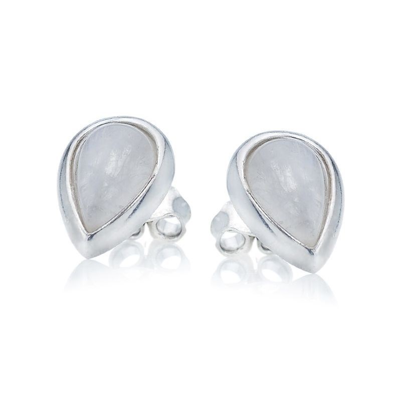 Boucle d'oreille argent 925 Pierre de lune naturelle