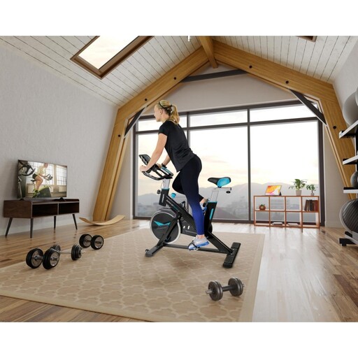 Bicicleta de spinning Sprinter com volante de 13 kg, resistência magnética manual, para treinamento cardiovascular.