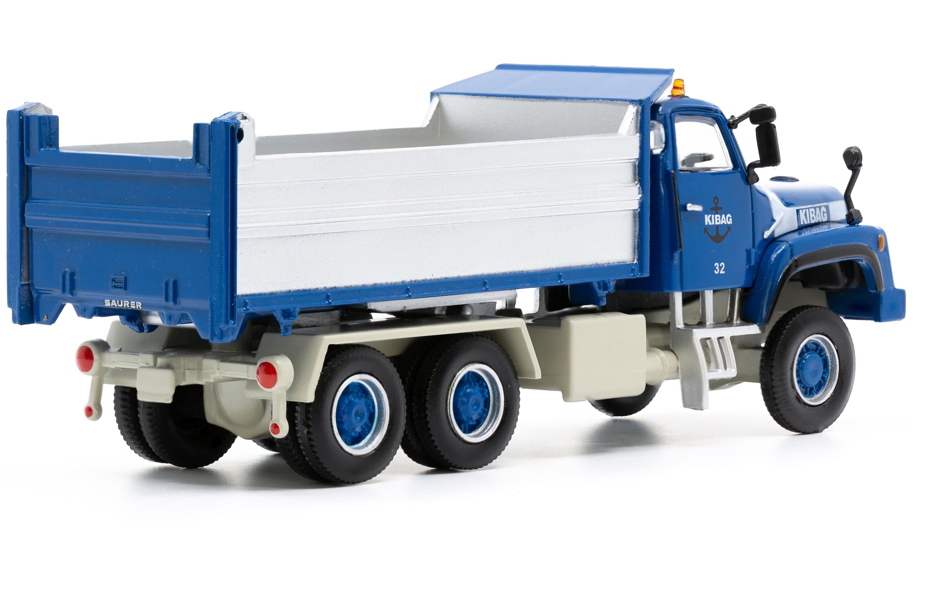 LKW Saurer D330N 6 x 6 Kipper KIBAG blau 1:87H0 Lastwagen Modell