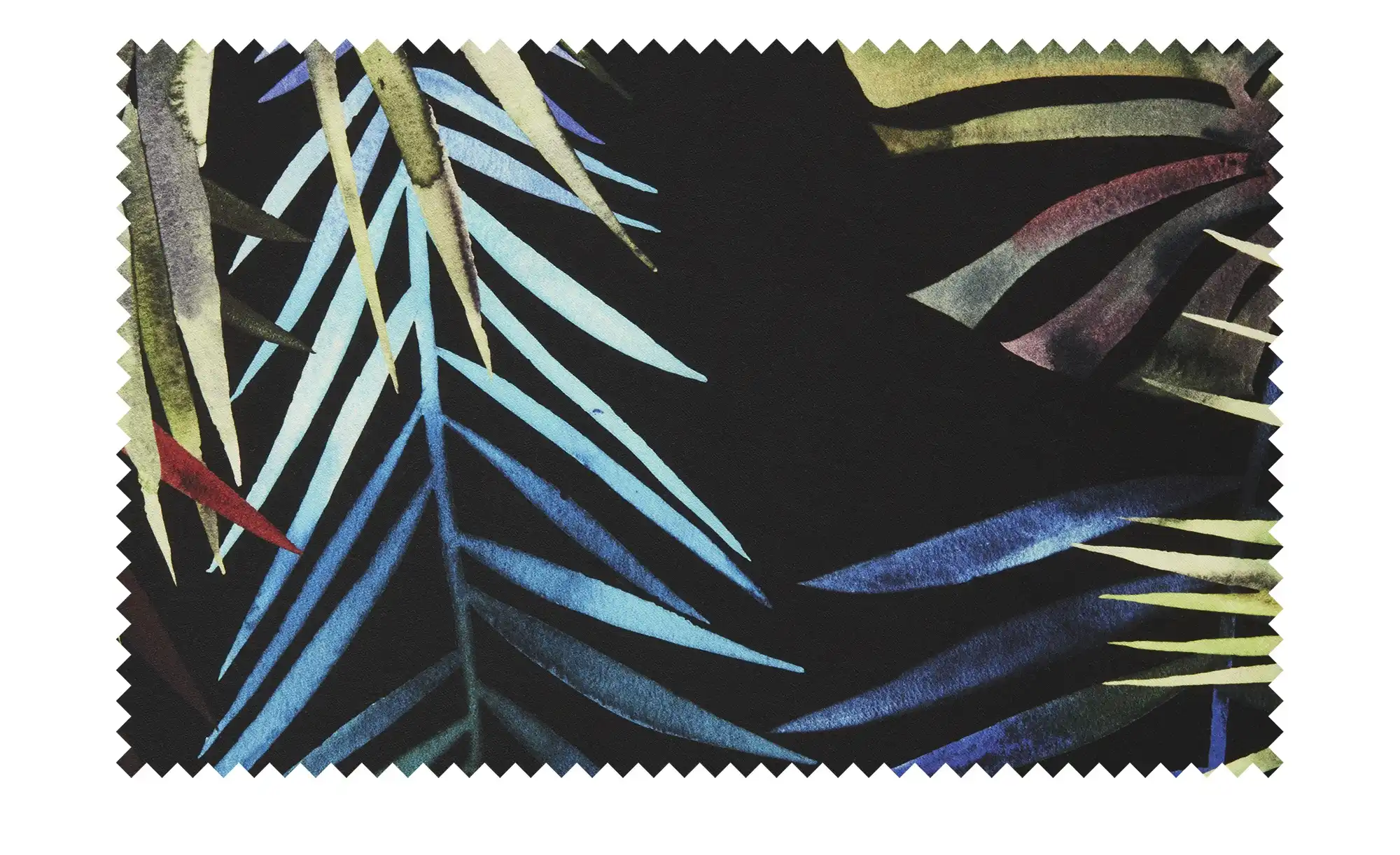 indigo Mako-Satin Bettwäsche Palm Leaves