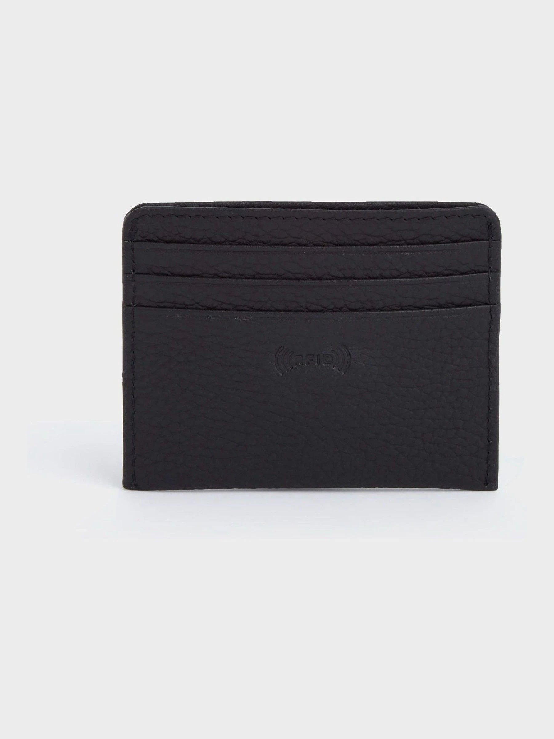 OSPREY LONDON The Forest Leather Black Card Holder