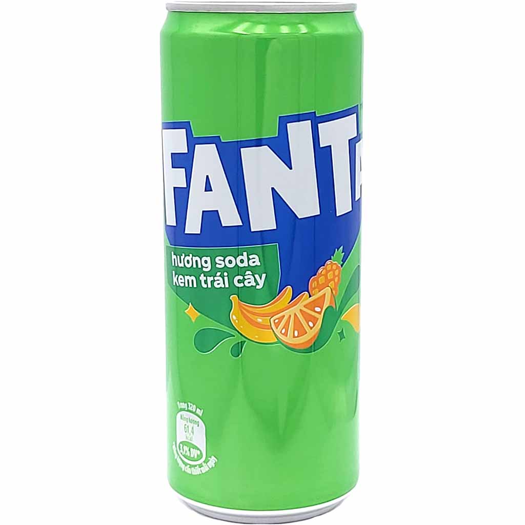 Fanta Cream Soda Fruity Sahne Brause & Frucht - DOSE 24x 0,32 L = 7,68 Liter MHD:2.1.25