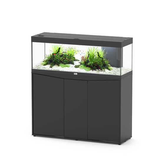 Aquarium et Meuble 2 portes Prestige Led Noir L.120,4xP.39,9xH.45,4cm