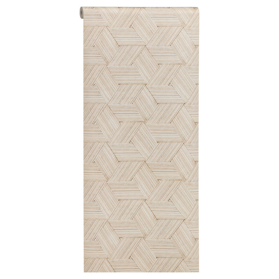 Behang Lilly Bruin/Wit