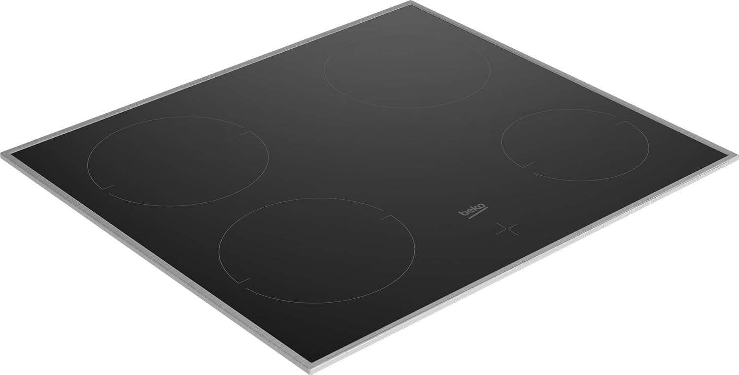 Beko BBUC12020X Einbau-Herd-Set, Multifunktionsofen mit 4 Heizarten und Glaskeramik-Kochfeld, SteamShine-Reinigung, herausnehmbare Vollglas-Innentür, Schwarz/Edelstahl