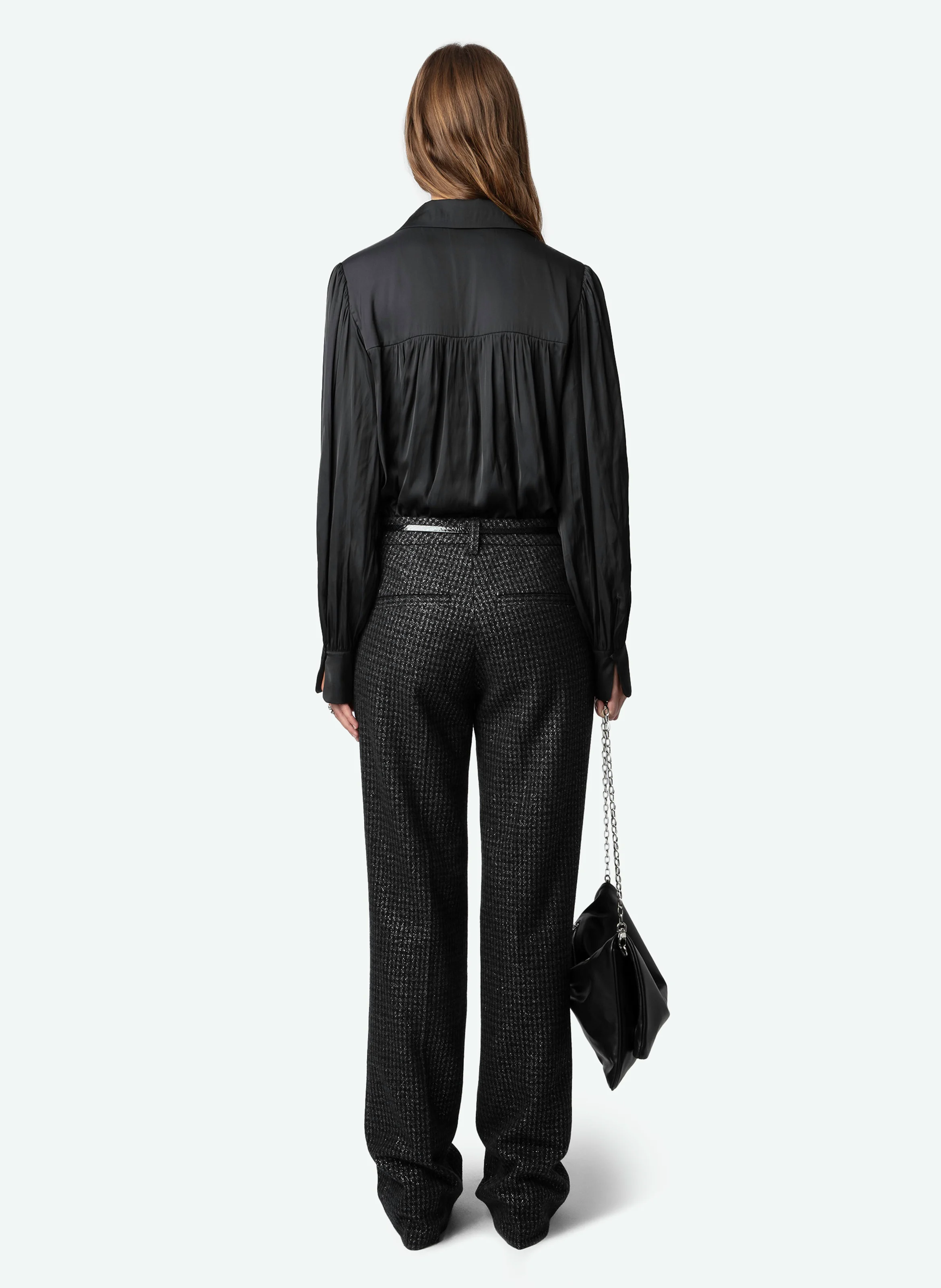 PISTOL - Pantalon droit en laine mélangée | Noir