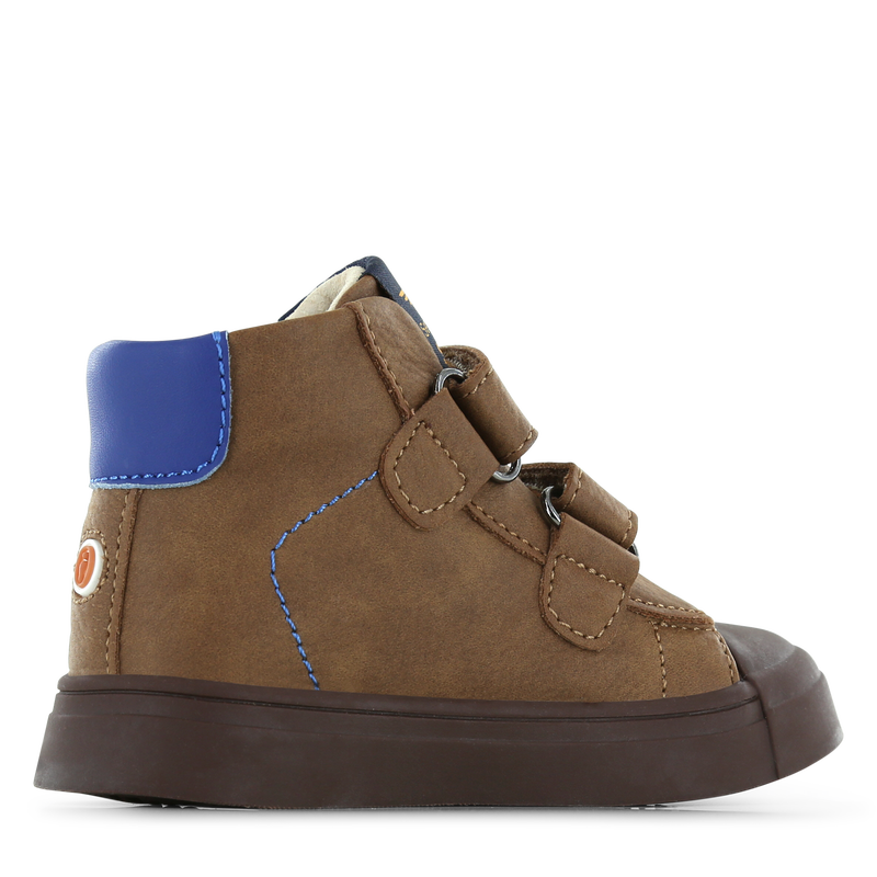 Shoesme bruine bootie met rode striping Microfiber nubuck | Sale