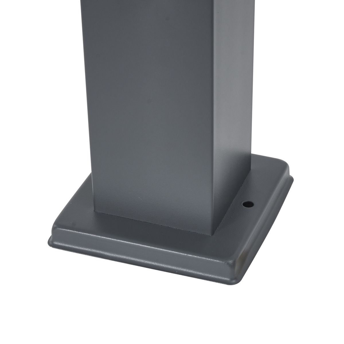 Buitenlamp donkergrijs met smoke glas 80cm IP44 met stopcontact en bewegingssensor - Malios