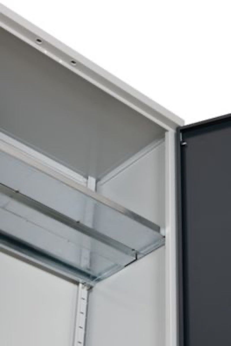 PROREGAL Stalen kast Bee 4 planken HxBxD 195 x 92 x 50 cm Gepoedercoat en versterkt plankmateriaal Grijs & Antraciet