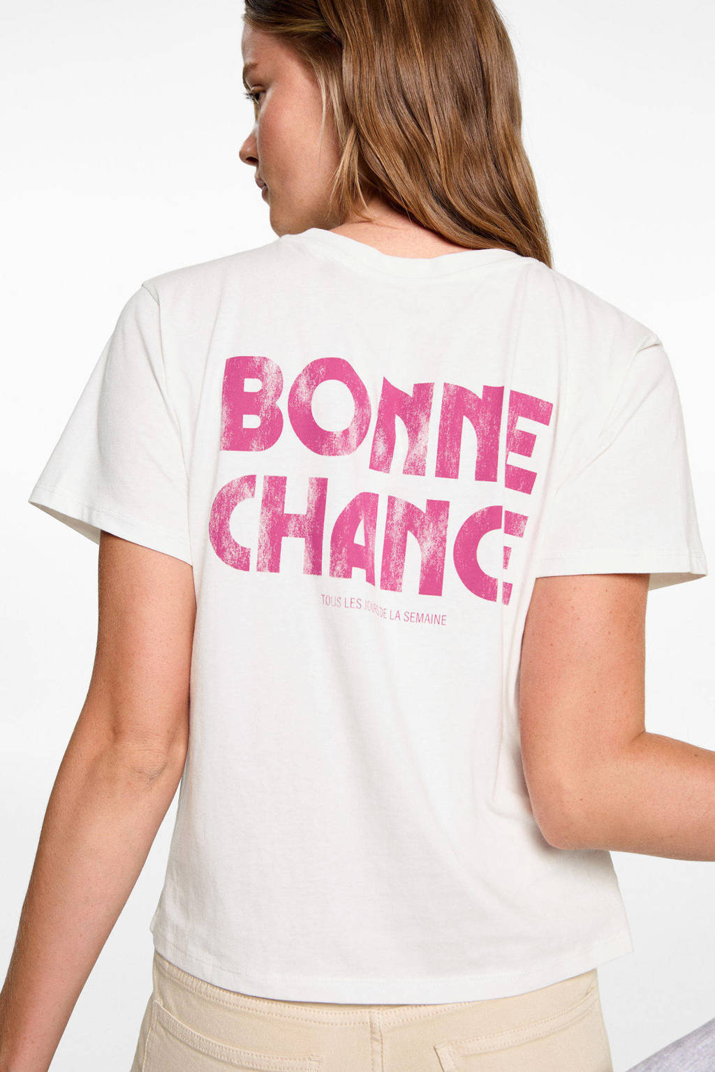 MANGO TEEN T-shirt met backprint naturel wit