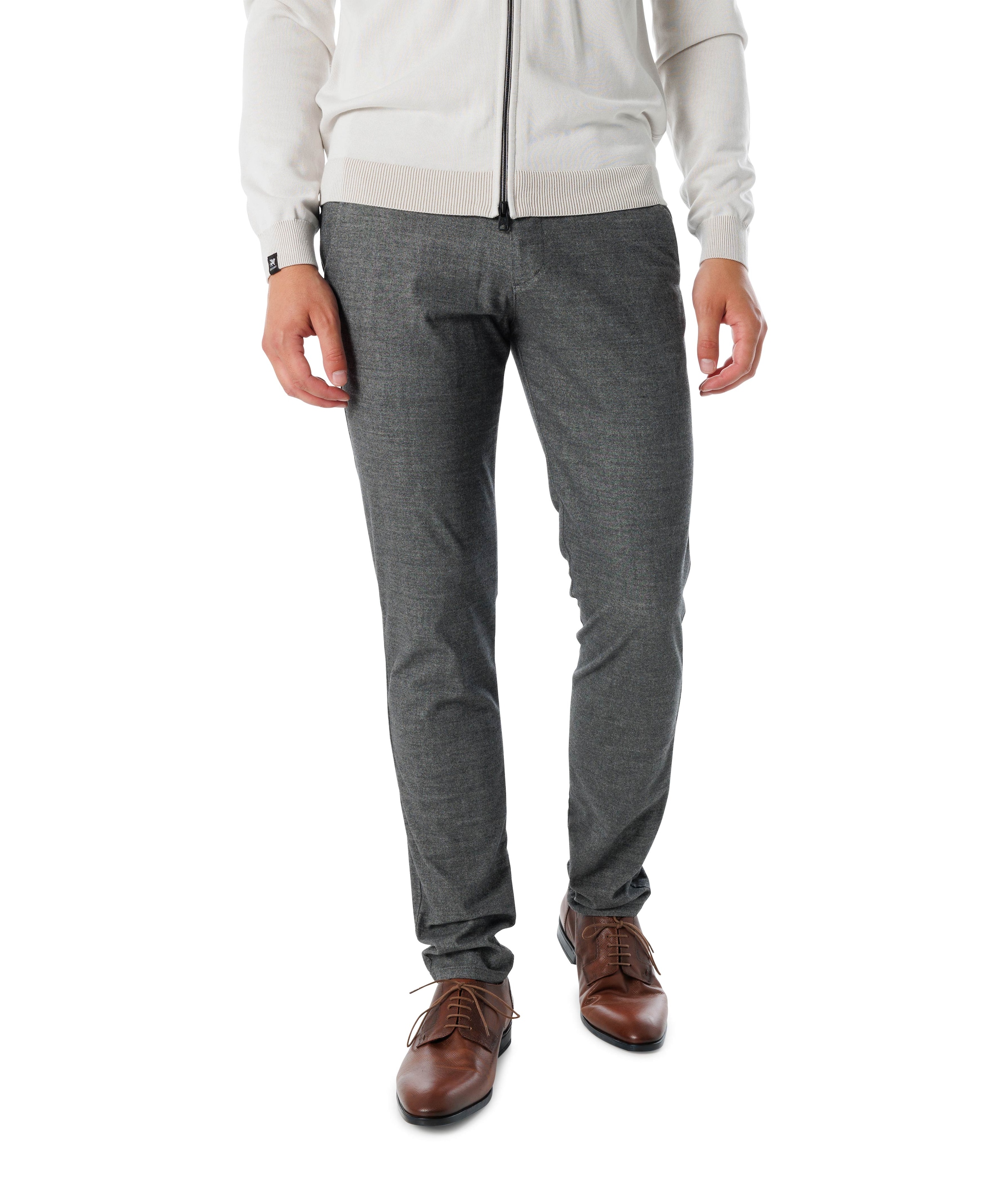 North.84 Travel Wool Look heren broek grijs