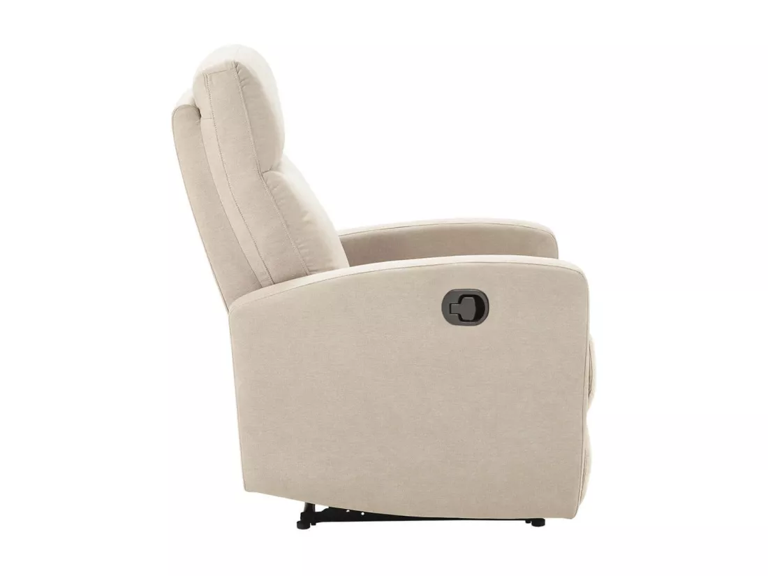 LERIDA - Fauteuil Relax Manuel Tissu Ivoire