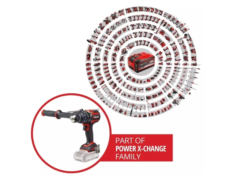 Einhell TP-CD 18/120 Li-i BL, Pistolgreb boremaskine, Børstefri, Sort, Rød, 1,3 cm, 2100 rpm, 1,5 mm - SOLO