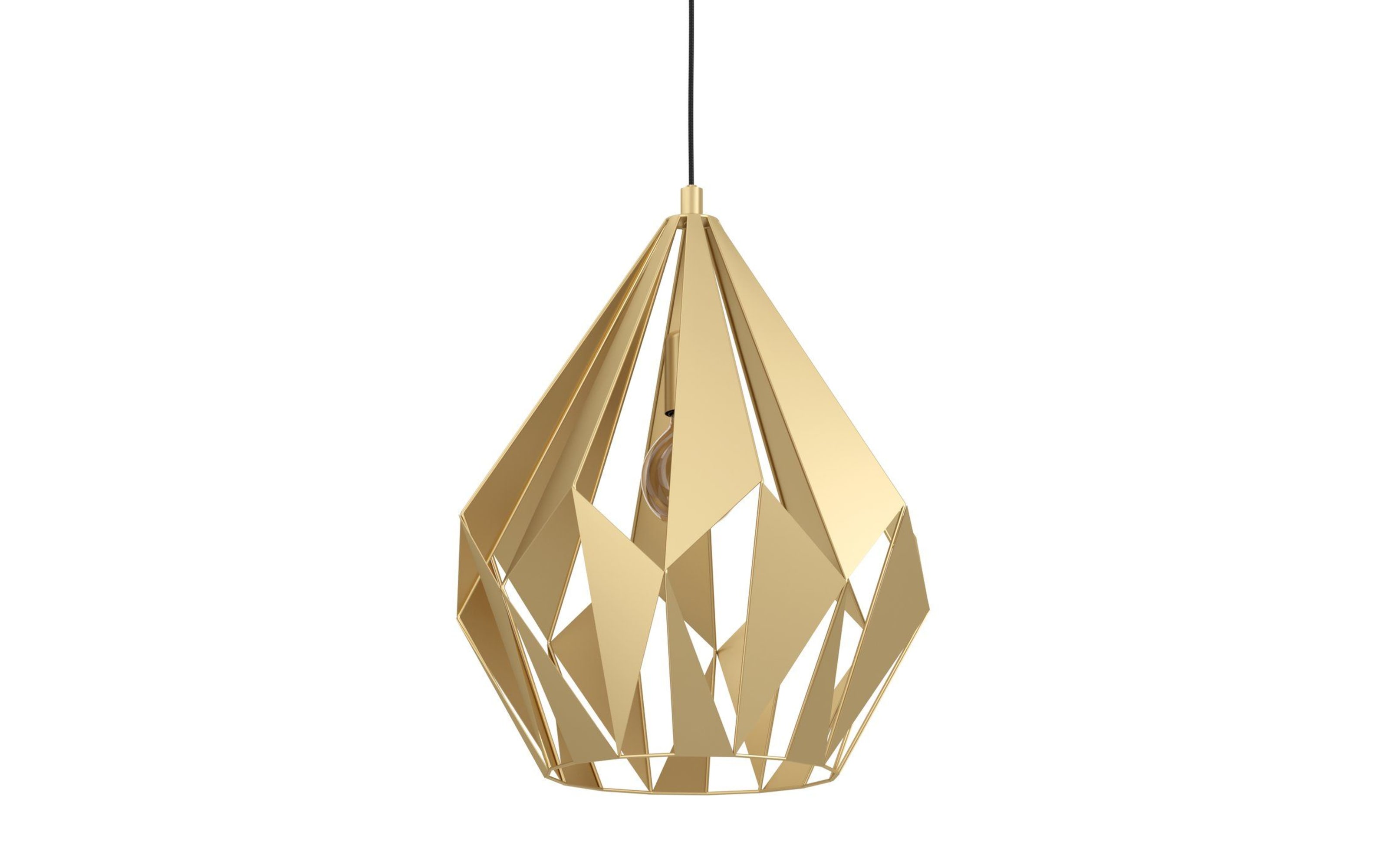Pendelleuchte Carlton, gold, 39 cm